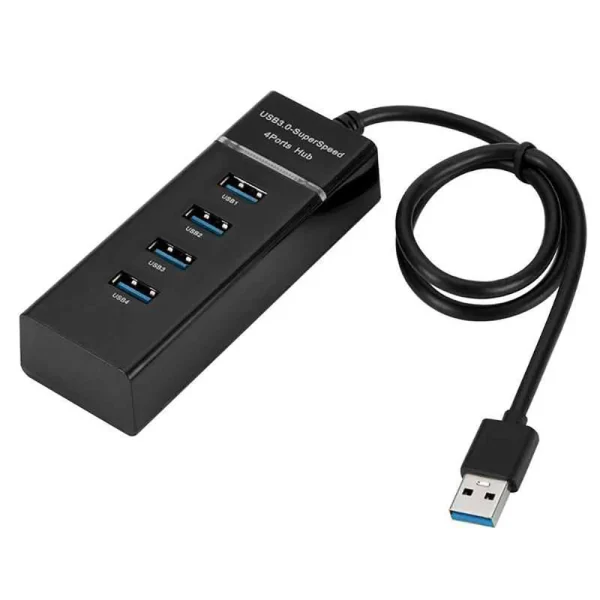 USB HUB 3.0, 4 Port USB Hub -BLACK - Image 2