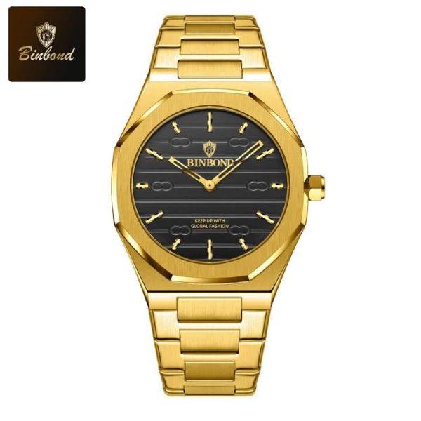 BINBOND 818 Stainless Steel Quartz Watch for Men – Premium Waterproof Fashion Wristwatch - Image 12