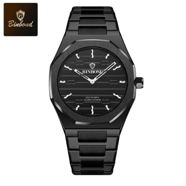 BINBOND 818 Stainless Steel Quartz Watch for Men – Premium Waterproof Fashion Wristwatch - Image 11