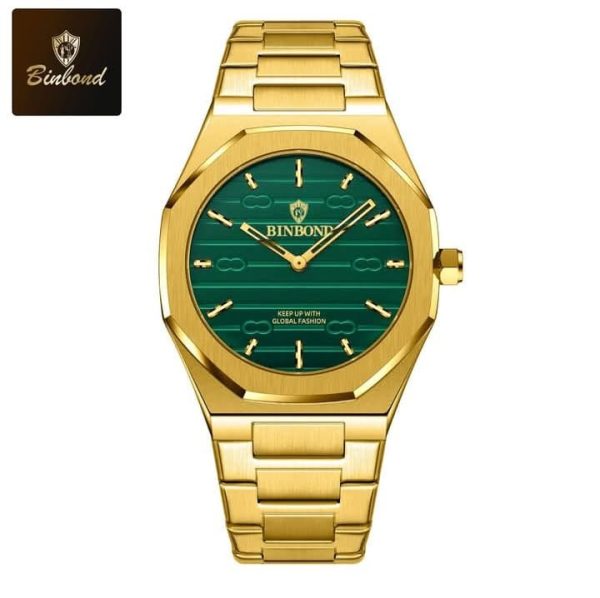 BINBOND 818 Stainless Steel Quartz Watch for Men – Premium Waterproof Fashion Wristwatch - Image 6