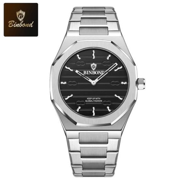 BINBOND 818 Stainless Steel Quartz Watch for Men – Premium Waterproof Fashion Wristwatch - Image 8
