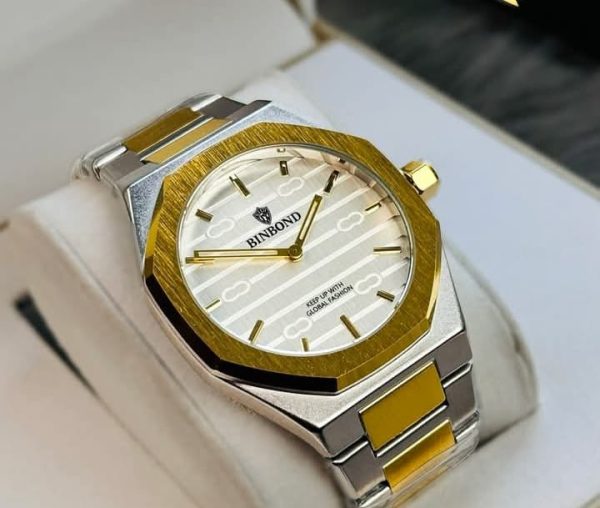 BINBOND 818 Stainless Steel Quartz Watch for Men – Premium Waterproof Fashion Wristwatch - Image 4