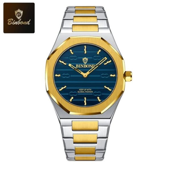 BINBOND 818 Stainless Steel Quartz Watch for Men
